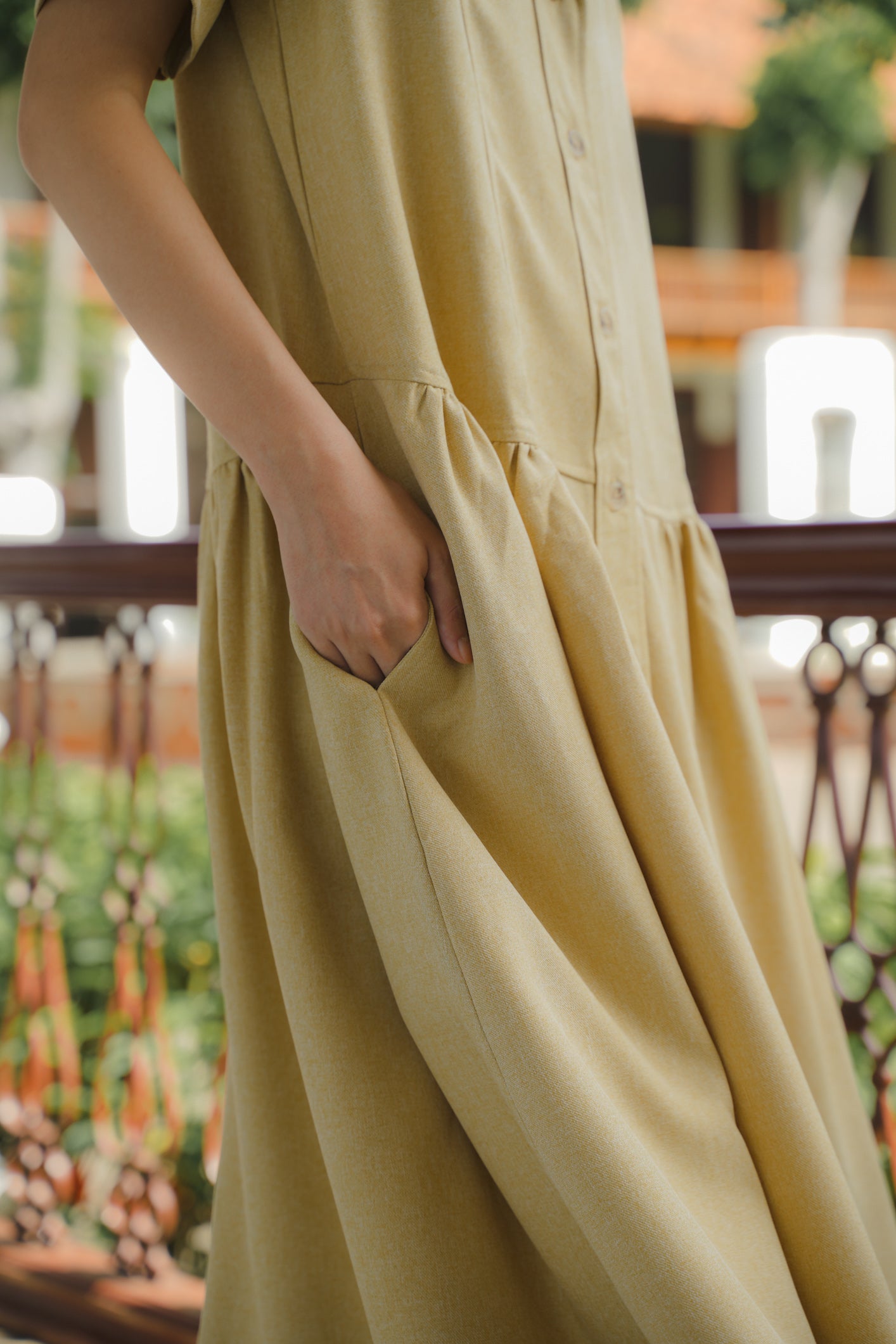 ETSUKO DRESS IN HONEY GINGER