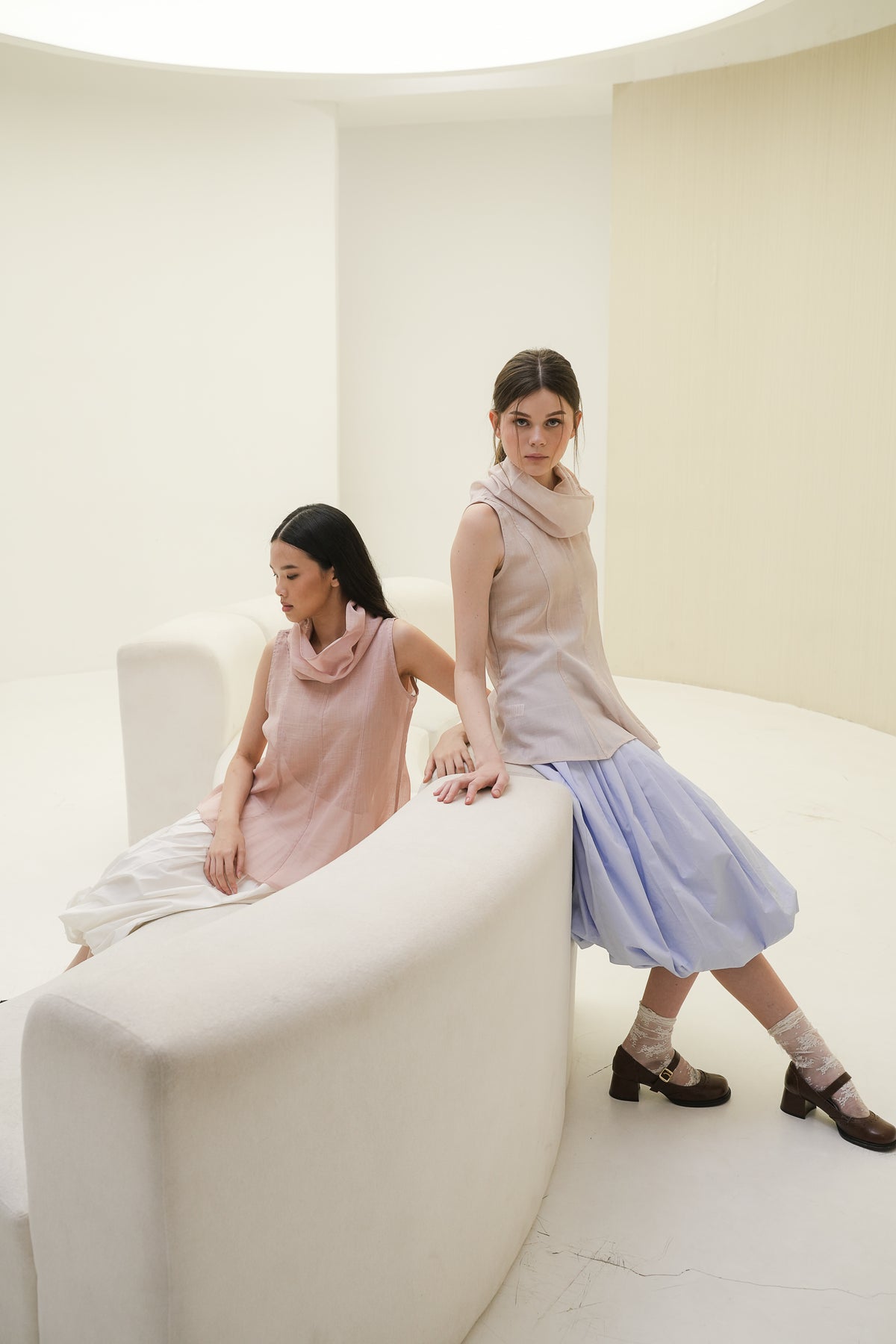 ISSABEU TOP IN ROSE AMBER