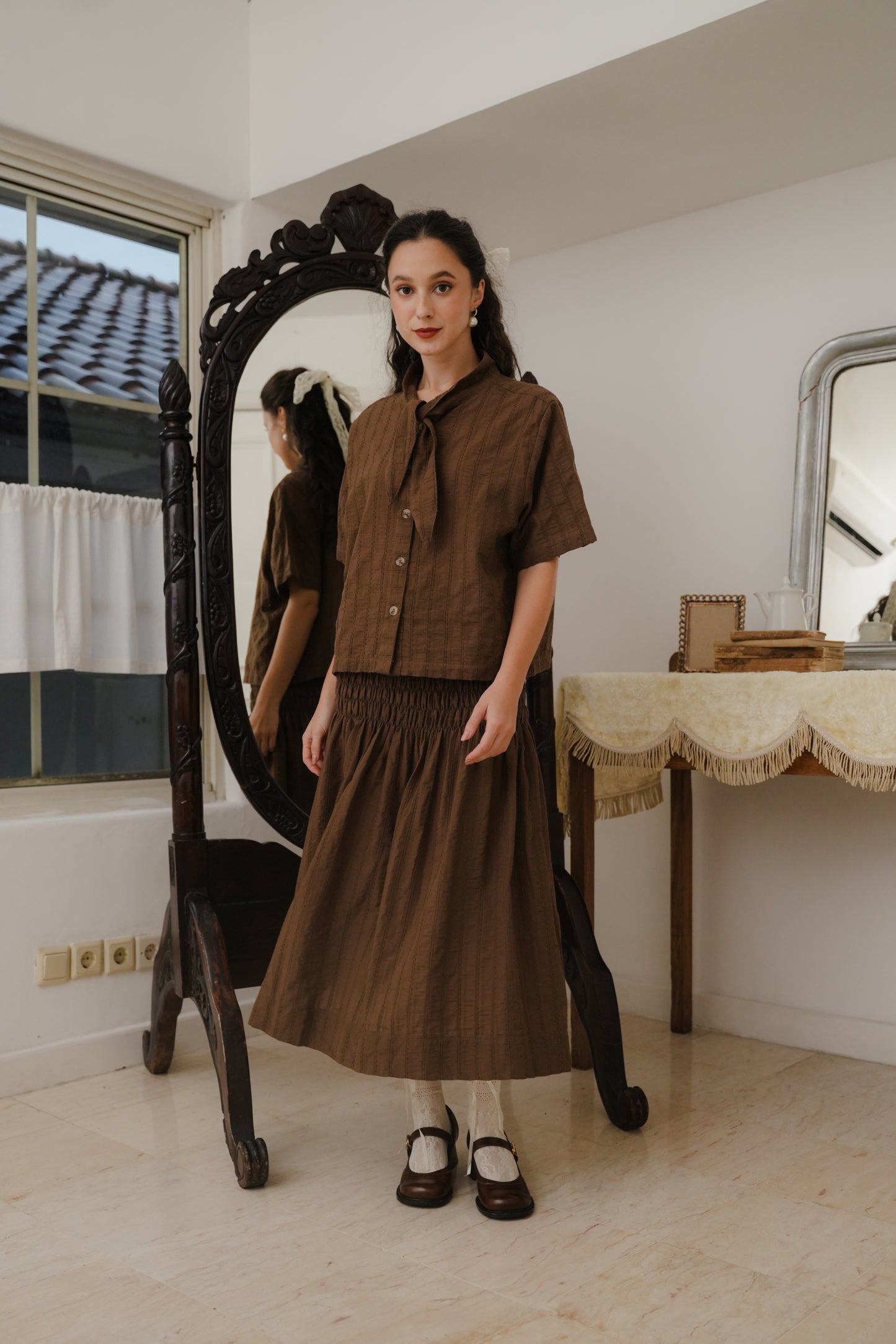 ETTIENE DRESS SKIRT IN TOFFE