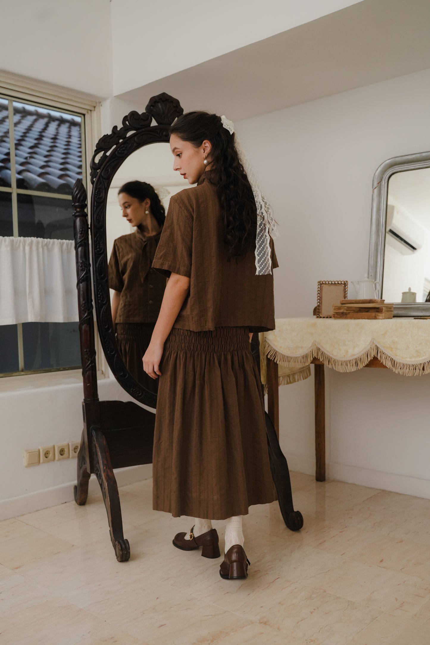 ETTIENE DRESS SKIRT IN TOFFE
