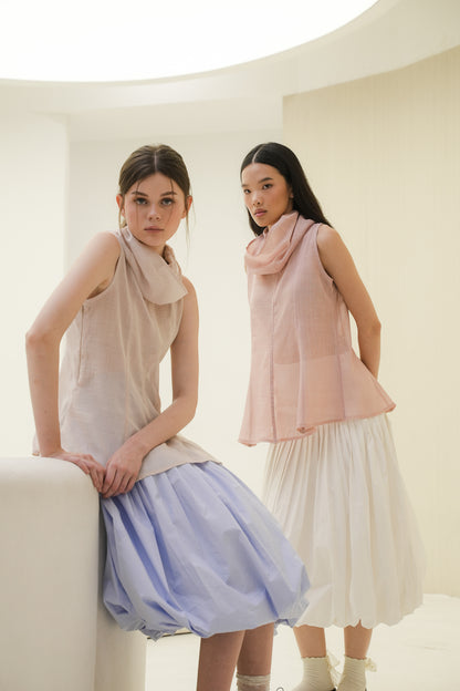 ISSABEU TOP IN ROSE AMBER