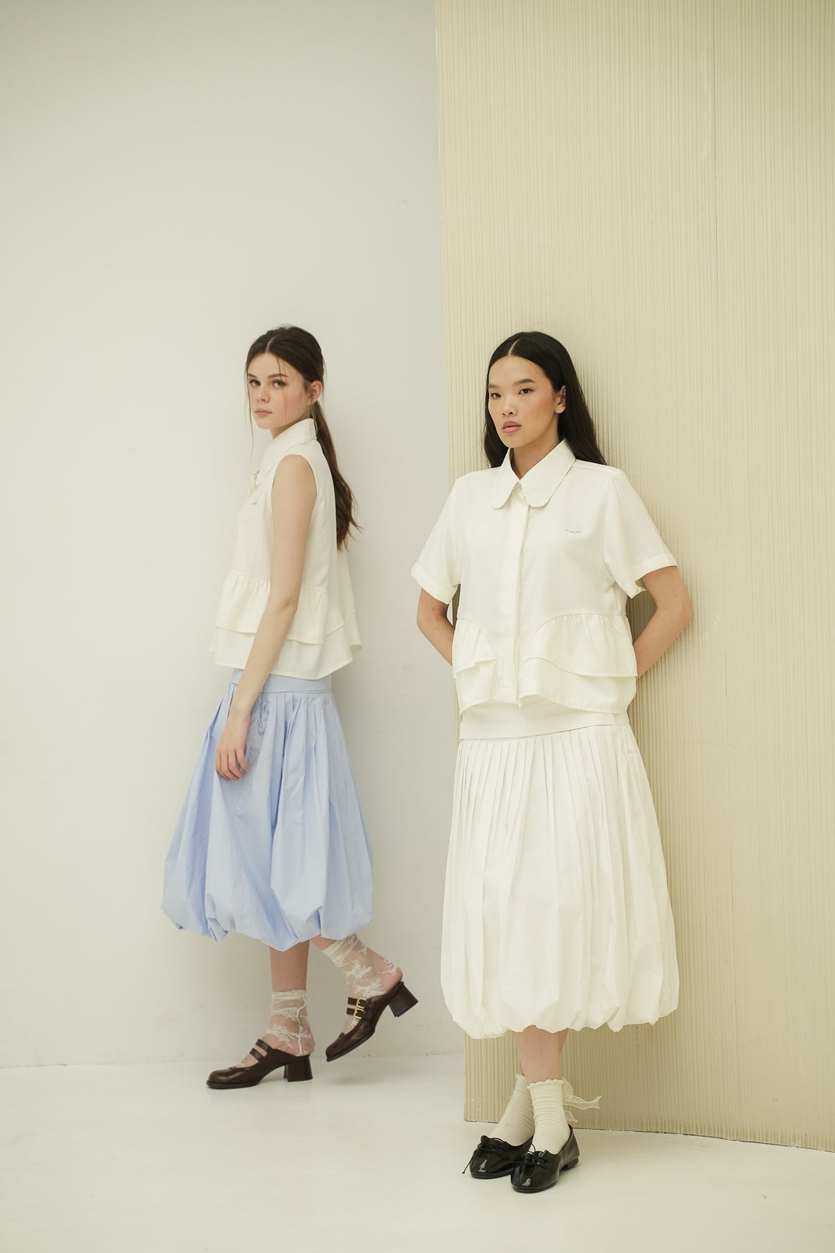 GILL TOP IN PEARL WHITE