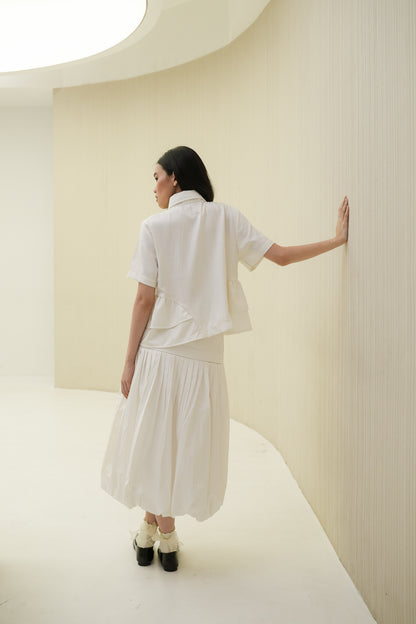 GILL TOP IN PEARL WHITE