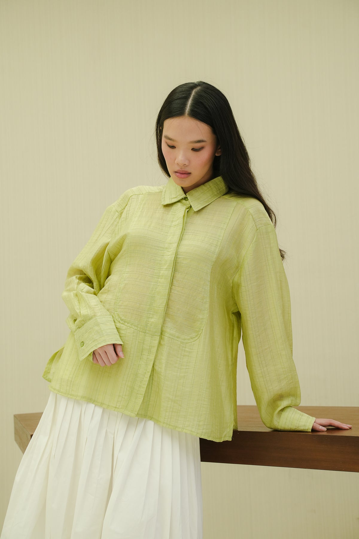BLAZE TOP IN AVOCADO MIST