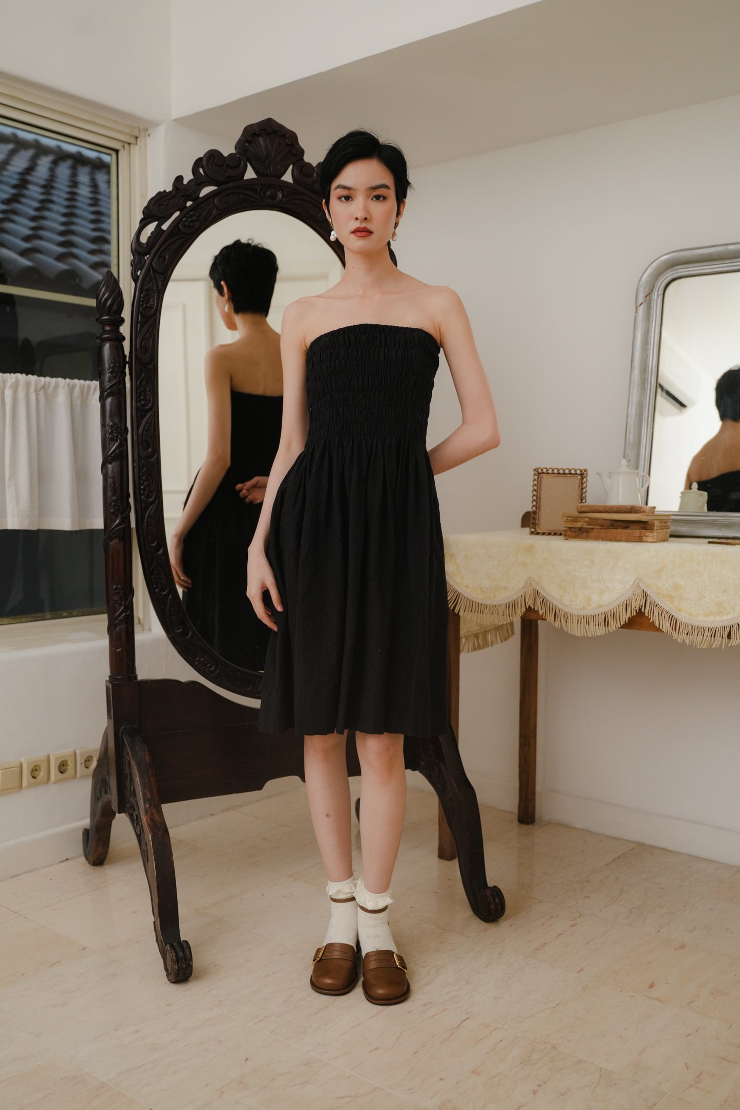 ETTIENE DRESS SKIRT IN MIDNIGHT