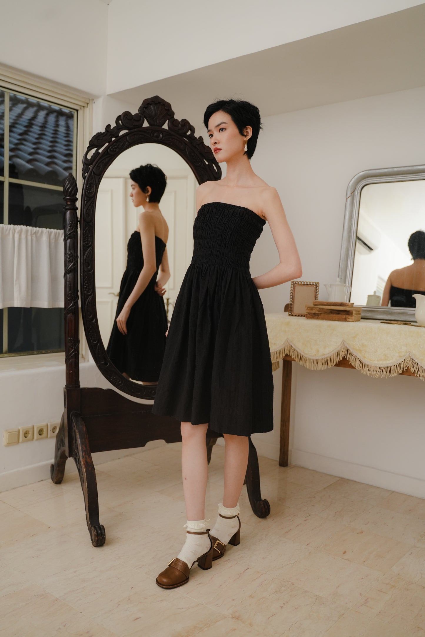 ETTIENE DRESS SKIRT IN MIDNIGHT