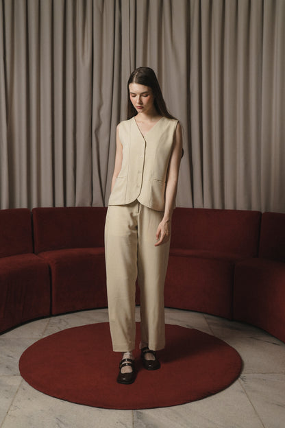 ALUNA VEST IN PARMESSAN