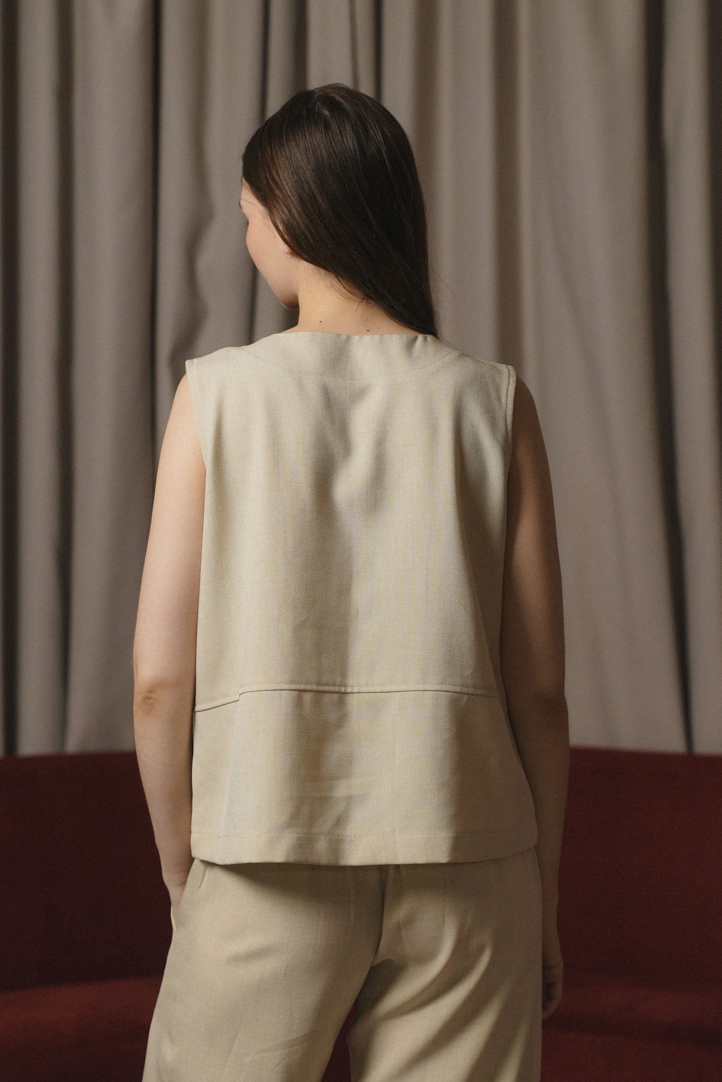 ALUNA VEST IN PARMESSAN