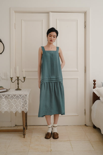 CELINA DRESS IN MALACHITE