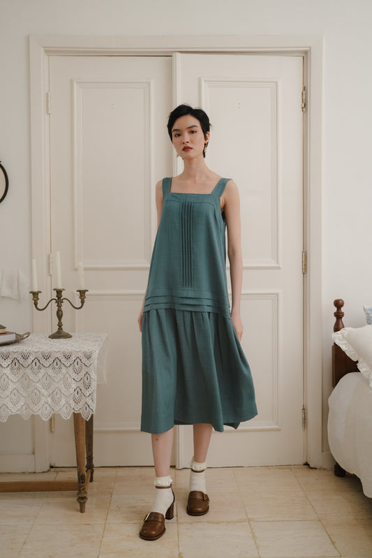 CELINA DRESS IN MALACHITE