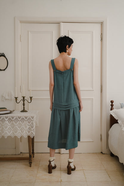 CELINA DRESS IN MALACHITE
