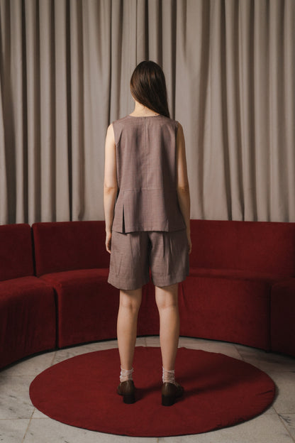 FAYE TOP IN TOFFEE NUT