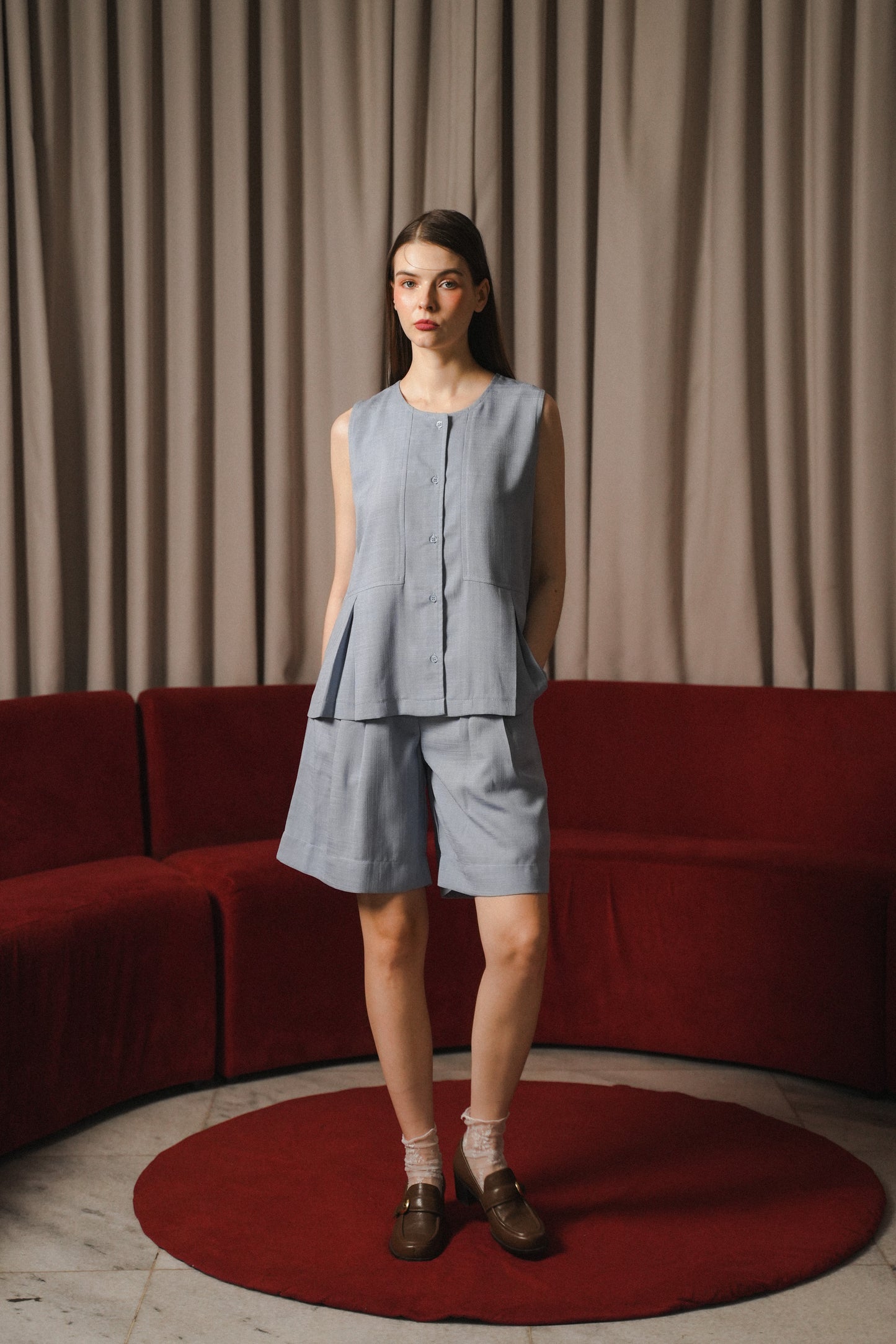 FAYE TOP IN BLUEBELL