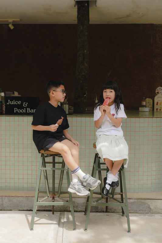 MINI TYANN TEES IN DEEP BLACK