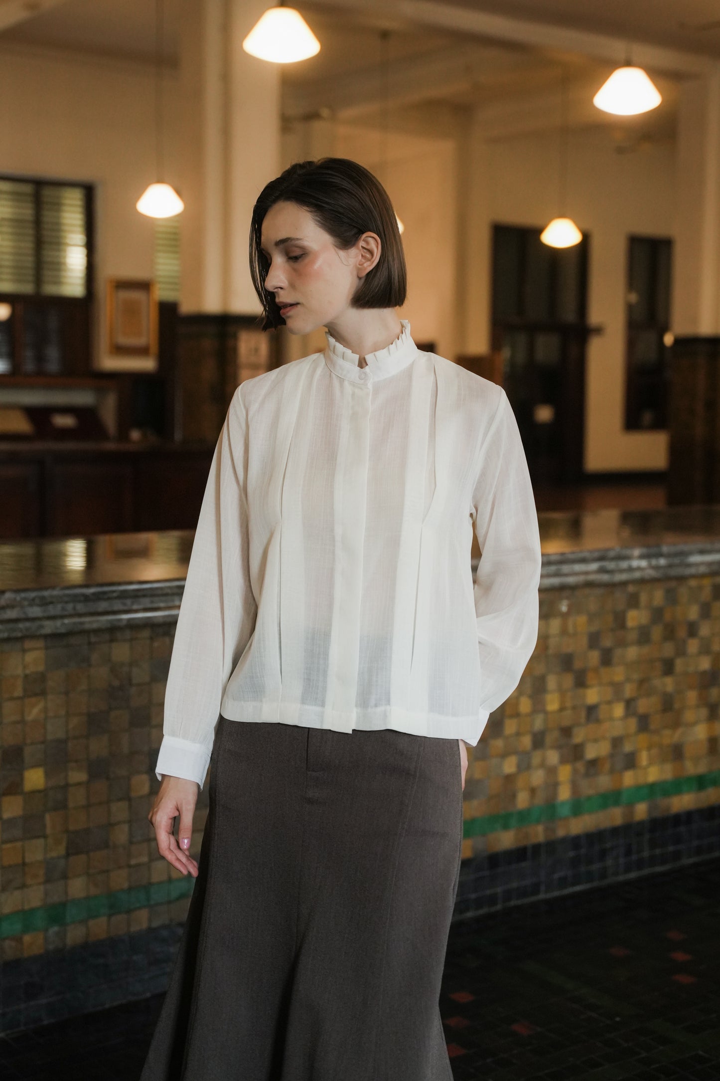 MANON SHIRT IN PEARL WHITE