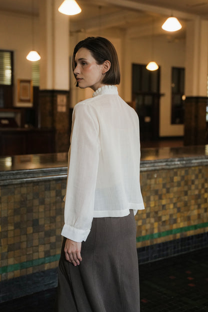 MANON SHIRT IN PEARL WHITE