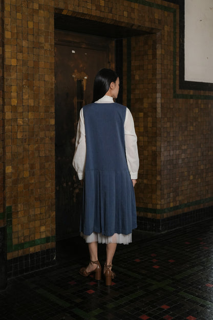 MAURICE DRESS IN ENAMEL BLUE