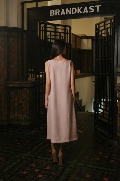 LAMER DRESS IN FEATHER BERRY