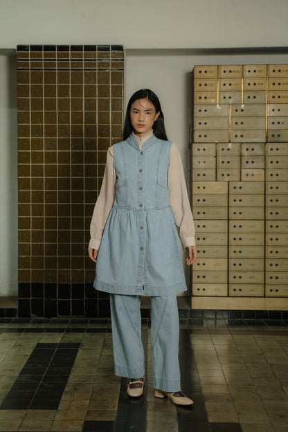 CARYS DENIM DRESS IN SKYE