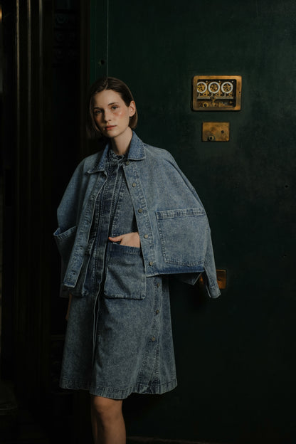 WYNNE DRESS FROST INDIGO