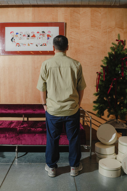 CEDRIC UNISEX SHIRT IN CEDAR GREEN