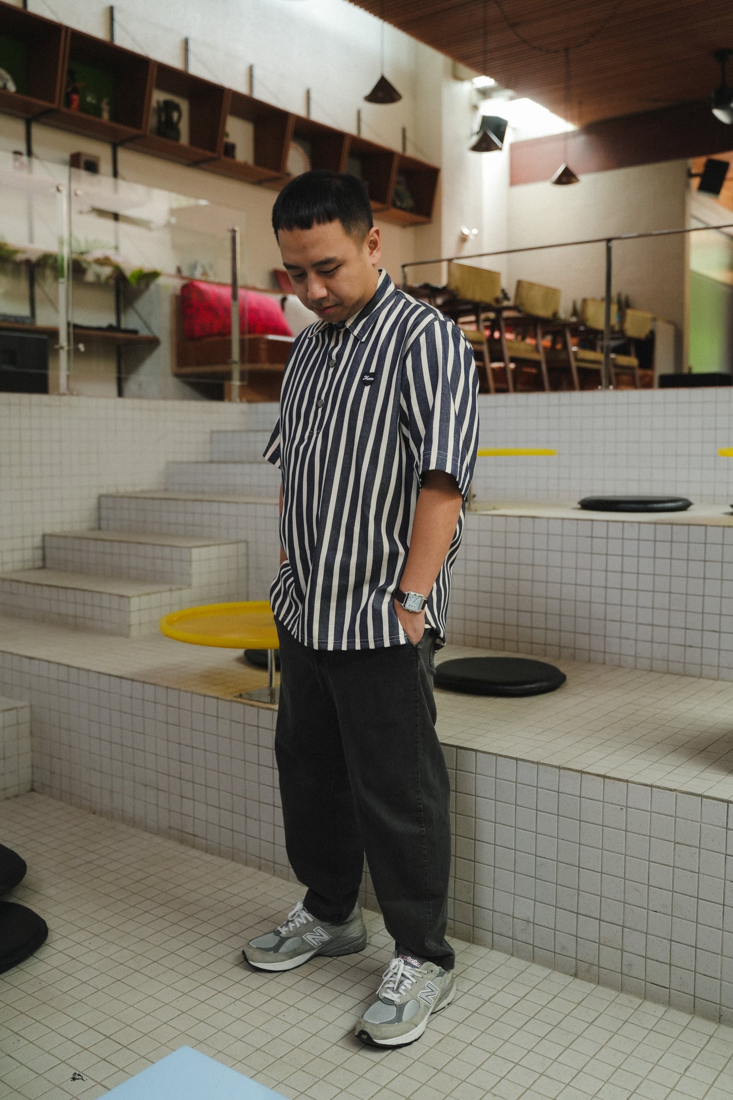 ANSEL UNISEX SHIRT IN INDIGO