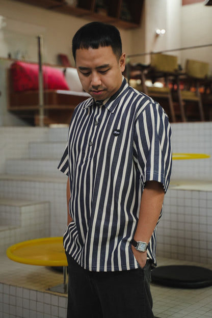 ANSEL UNISEX SHIRT IN INDIGO