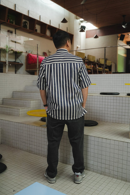 ANSEL UNISEX SHIRT IN INDIGO