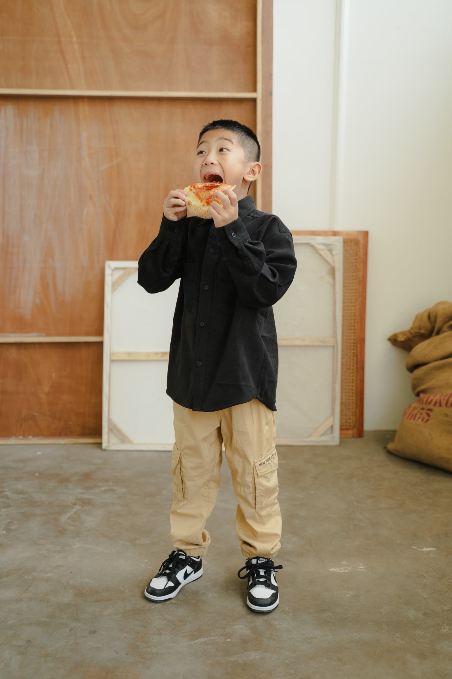 EBISU SHIRT JR IN LONG BLACK