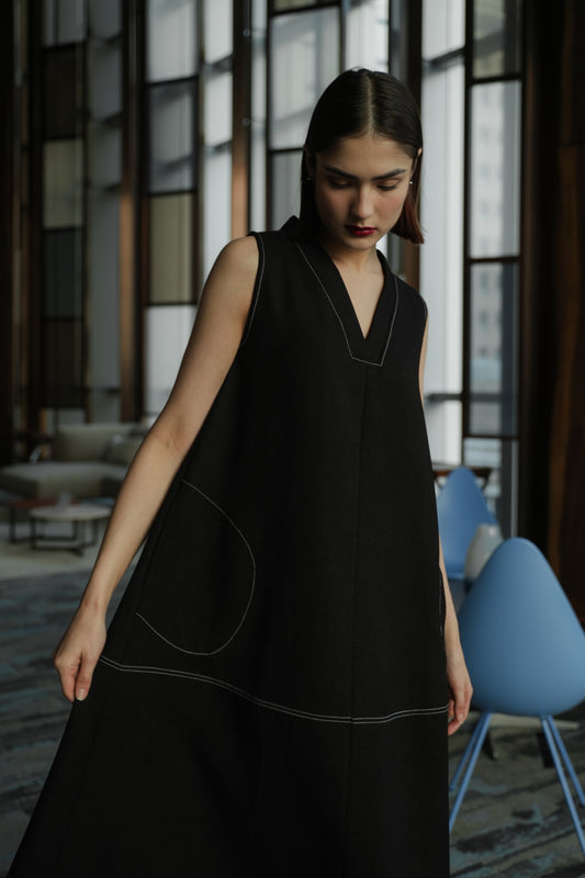 DANIELLE DRESS DEEP BLACK