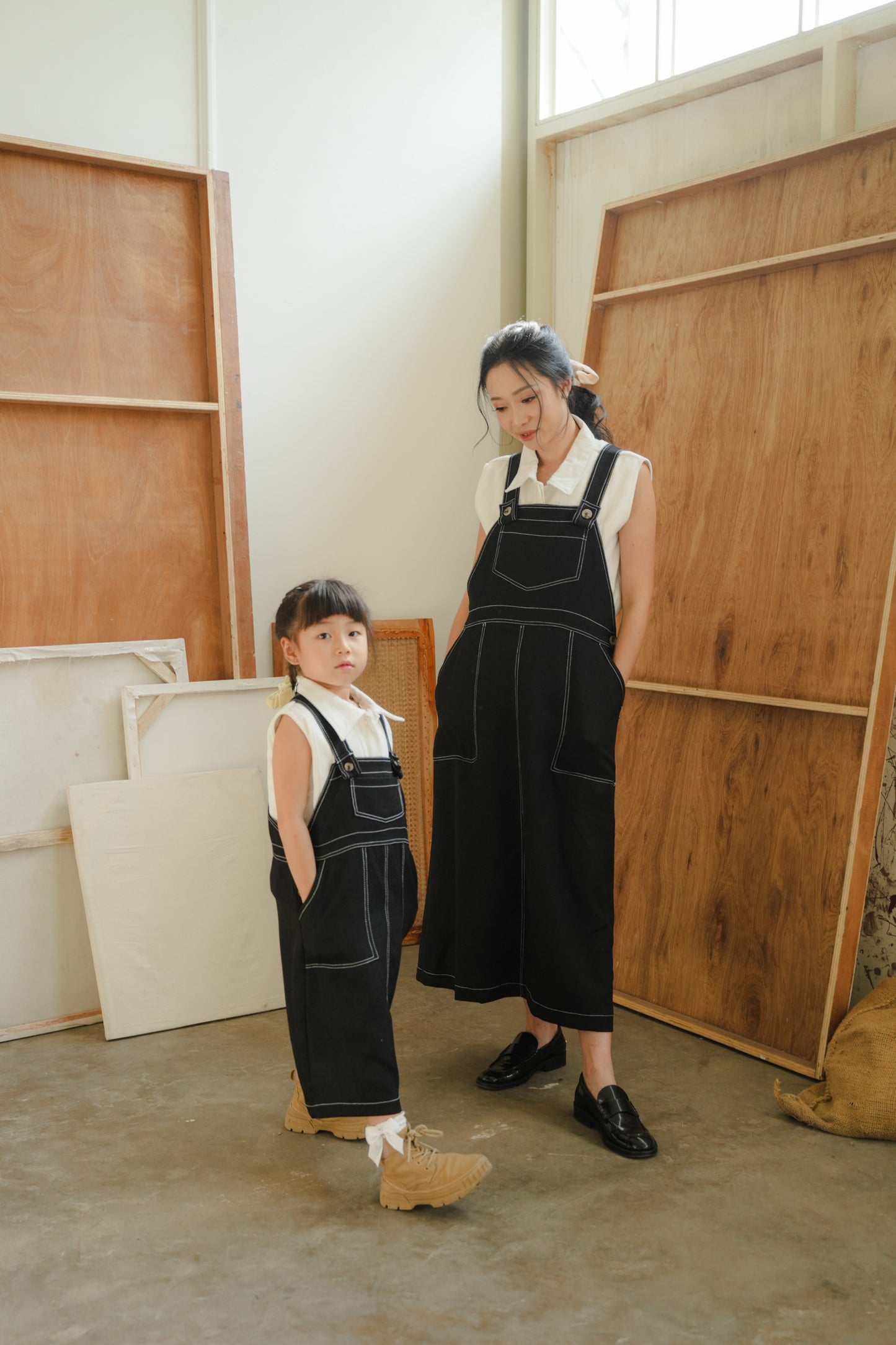 TADAO OVERALL IN DEEP BLACK