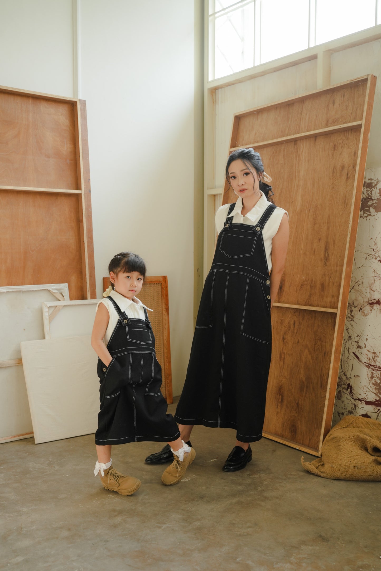 TADAO OVERALL IN DEEP BLACK