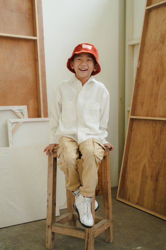 EBISU SHIRT JR IN FLAT WHITE