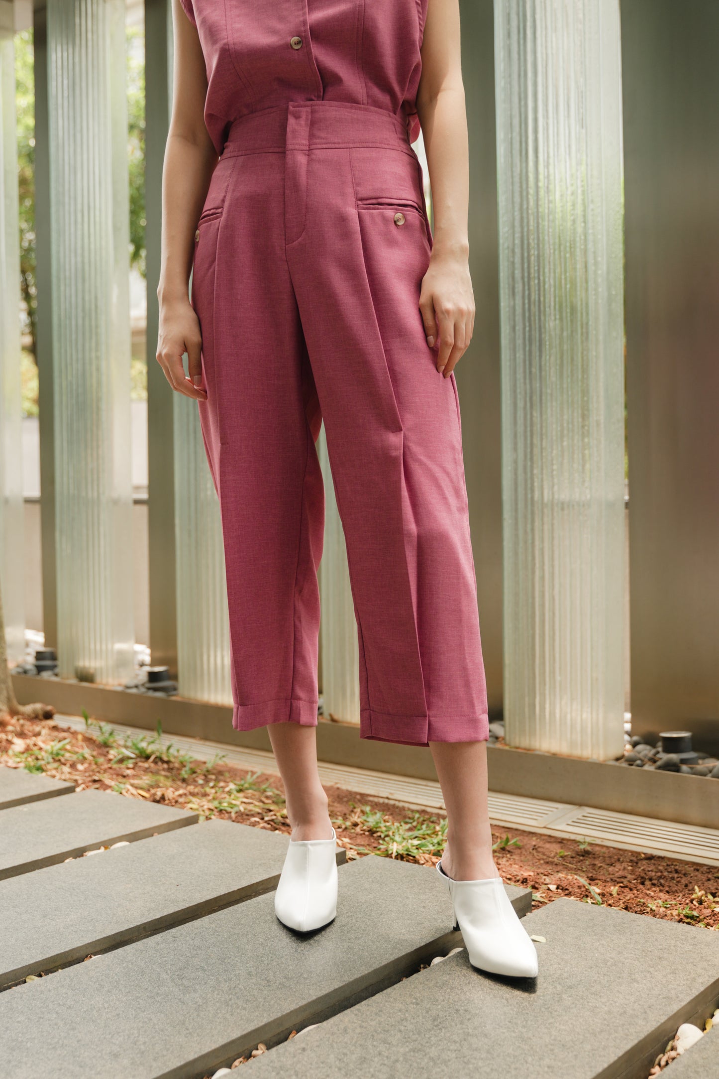 CARETTE PANT IN PINK FLAMBE