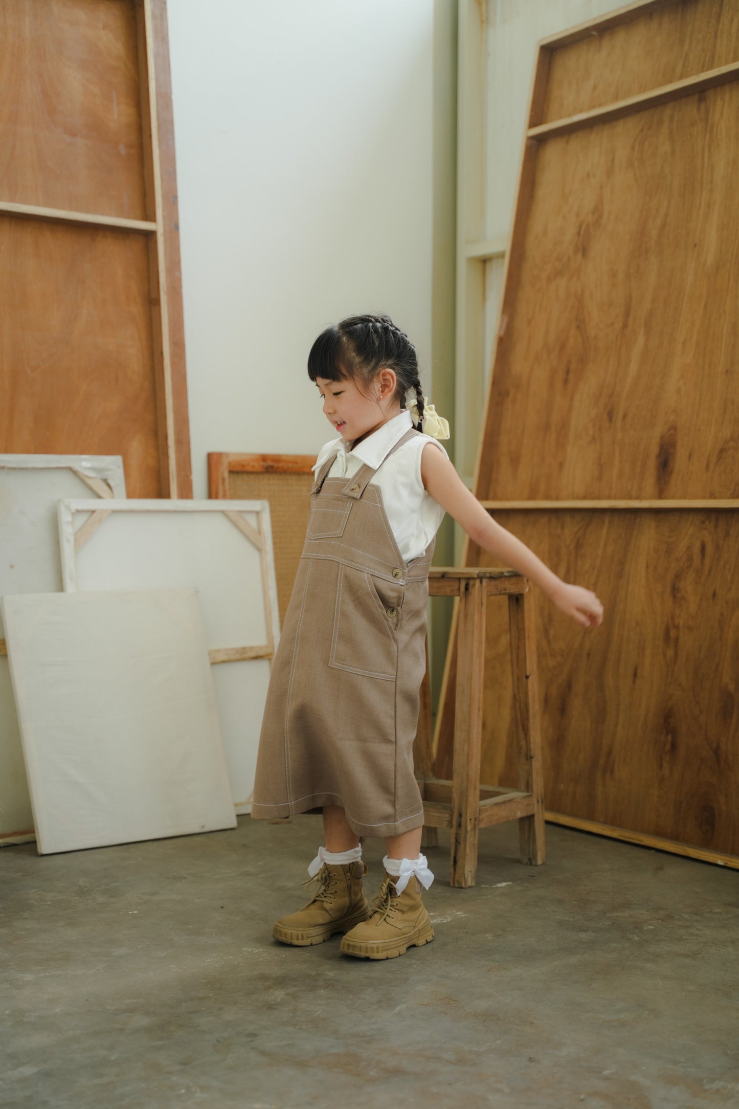 MINI TADAO OVERALL IN POSSY GREEN