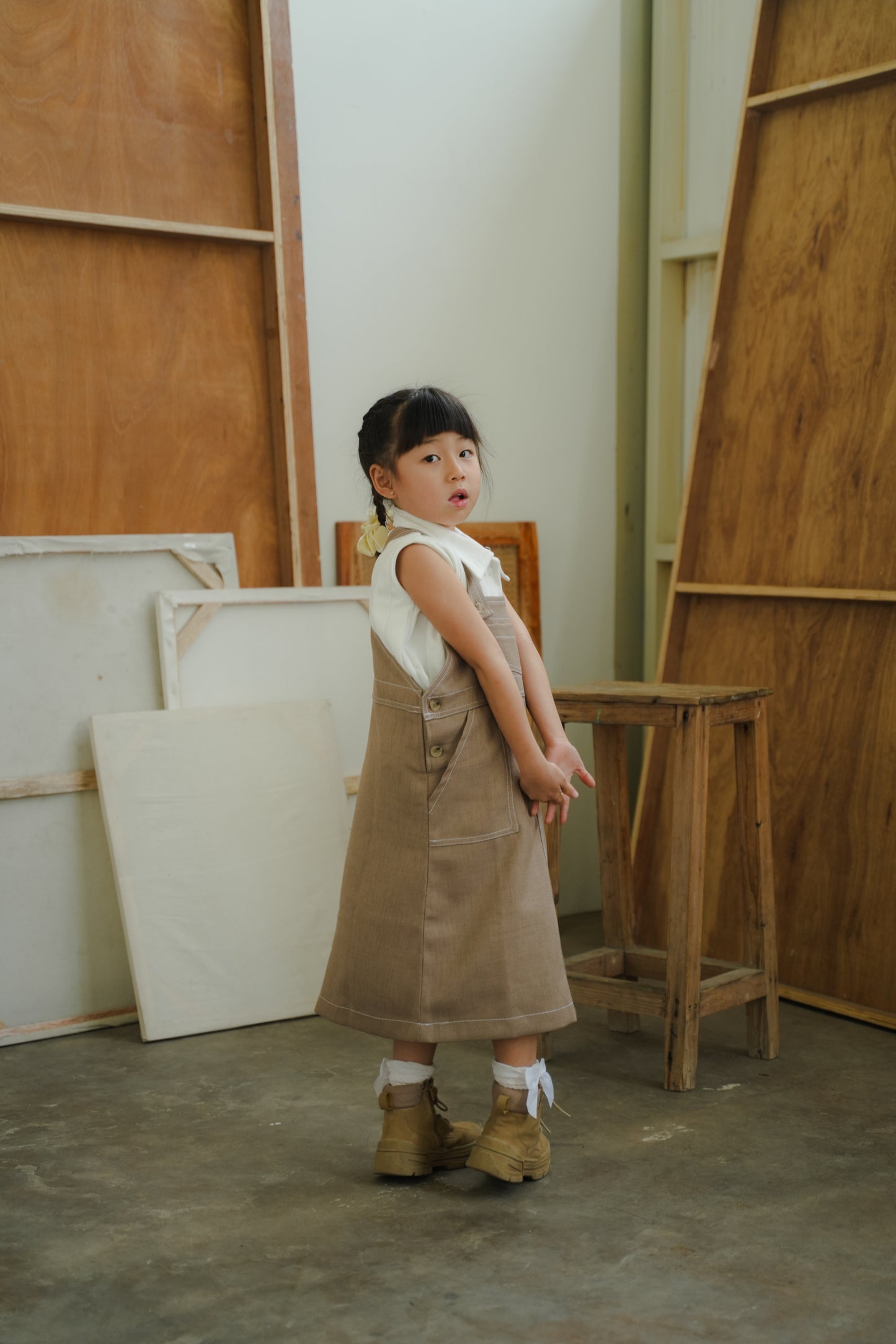 MINI TADAO OVERALL IN POSSY GREEN