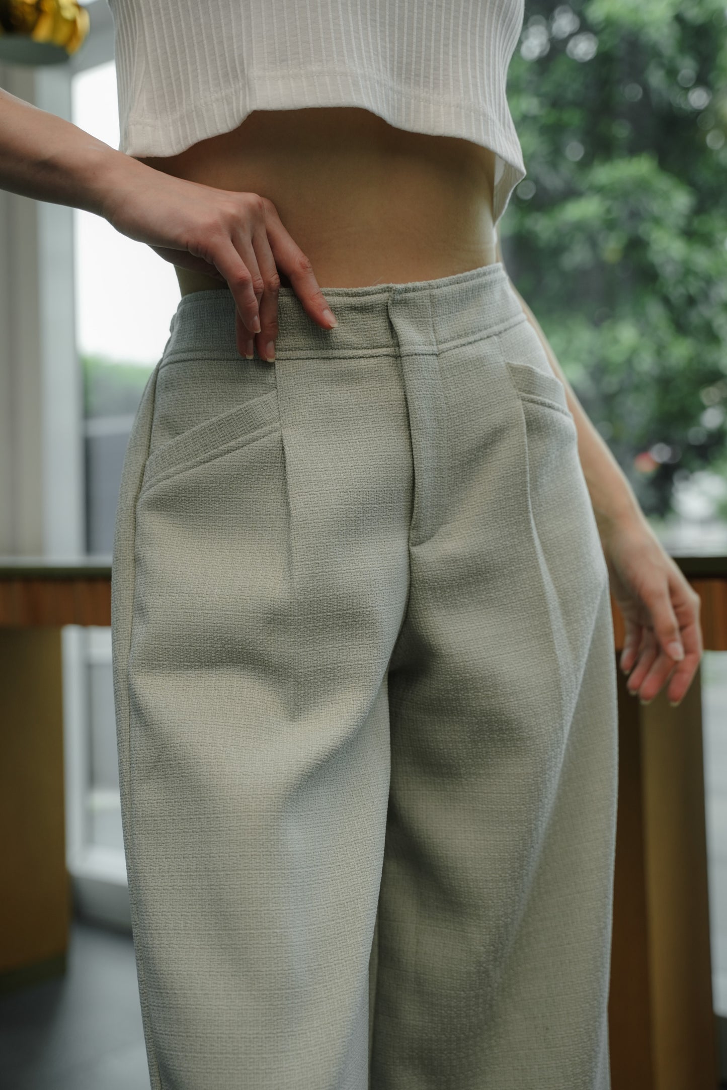 PROTO PANT IN ASH KELP