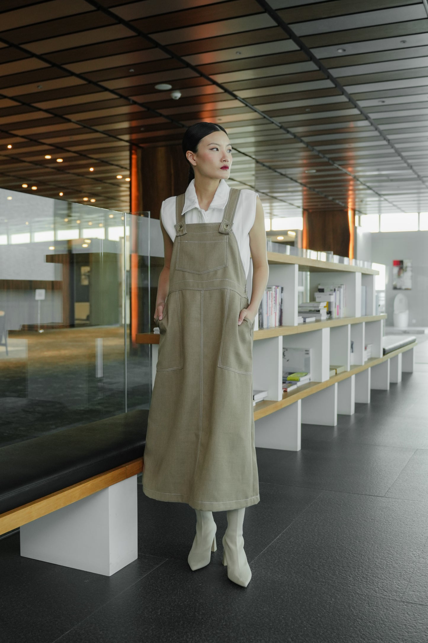 TADAO OVERALL IN POSSY GREEN