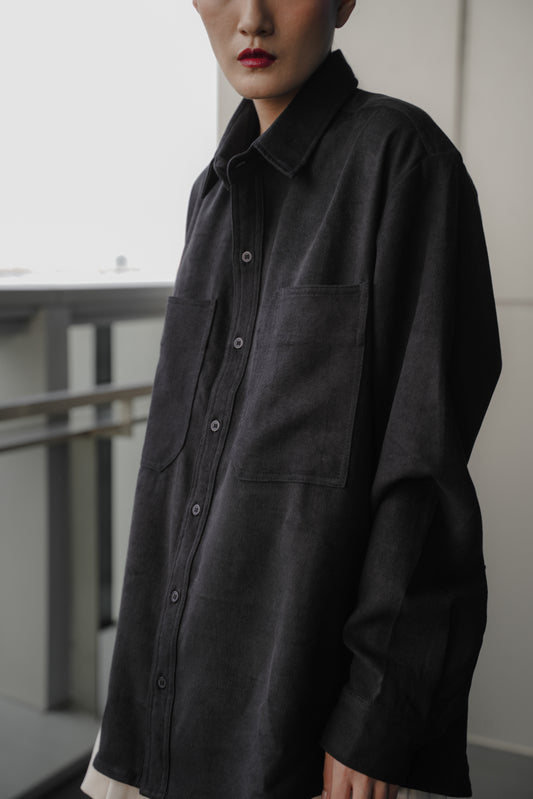 EBISU SHIRT IN LONG BLACK