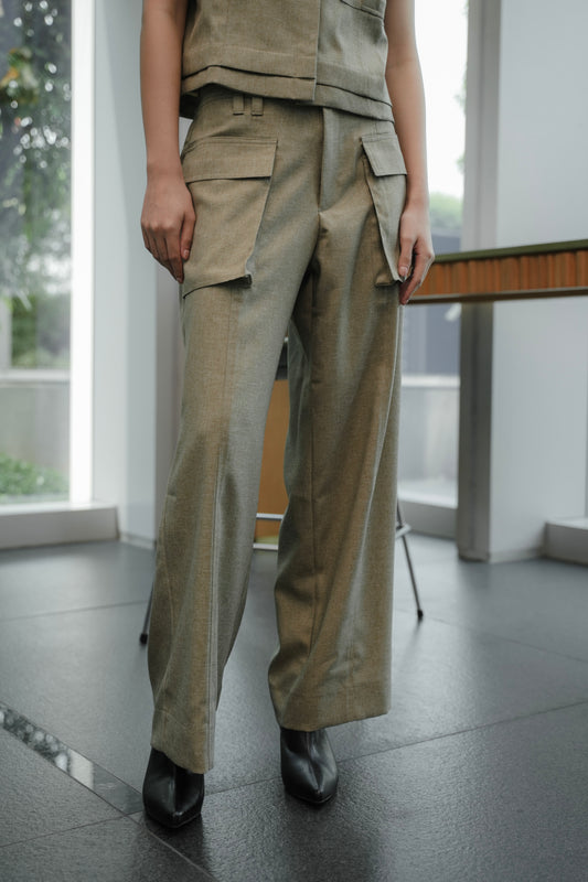 SATOO PANTS IN EUCALYPTUS
