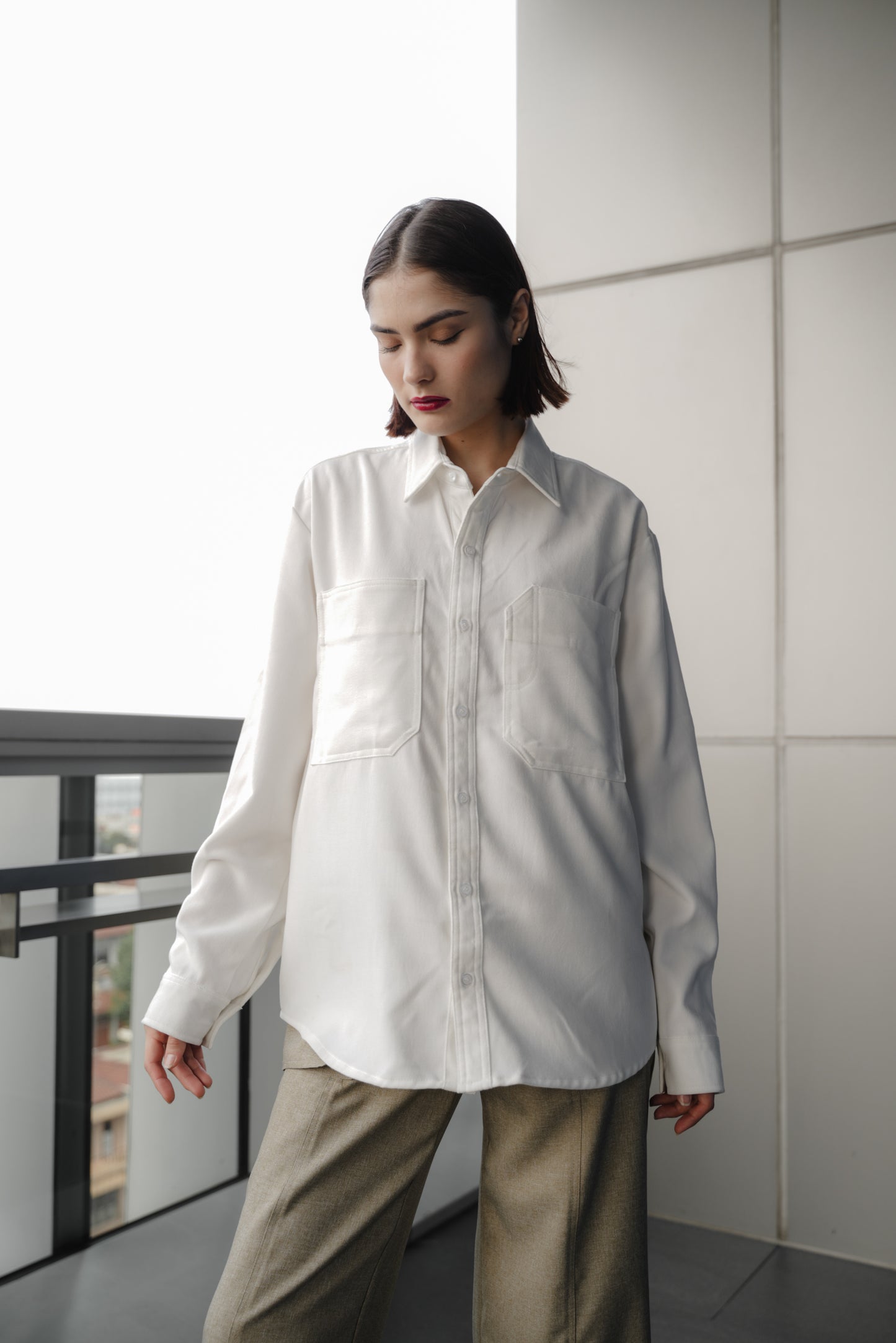 EBISU SHIRT IN FLAT WHITE