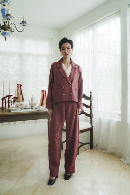 MARIN BLAZER IN ROUGE