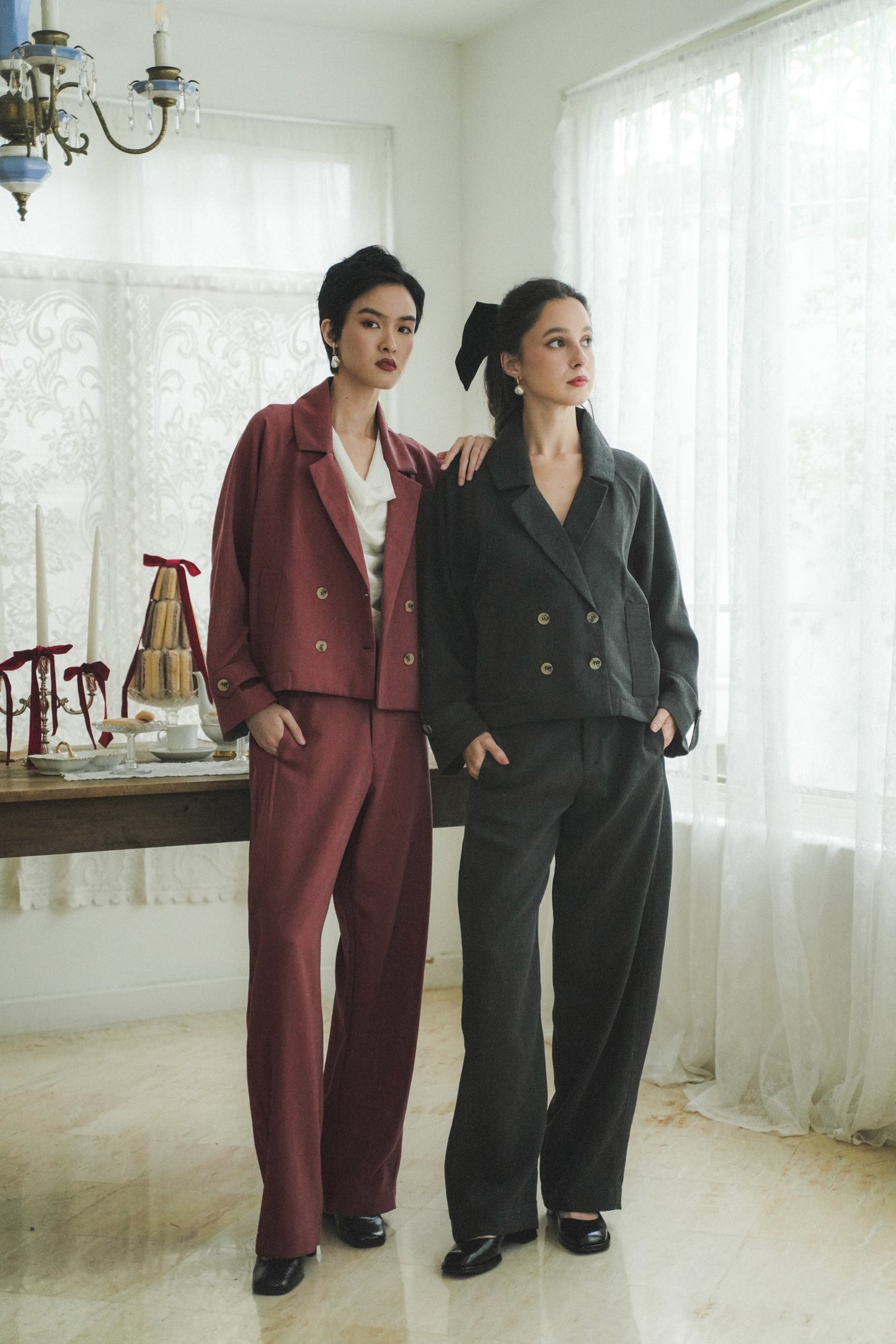 MARIN BLAZER IN ROUGE