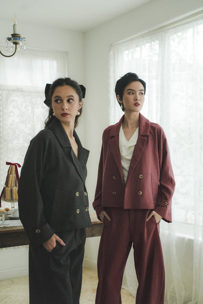 MARIN BLAZER IN ROUGE