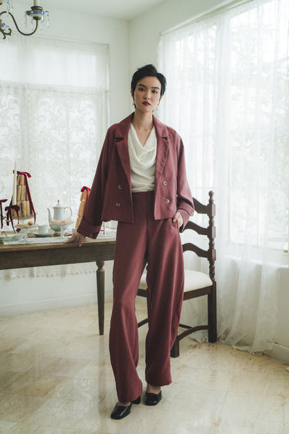 MARIN BLAZER IN ROUGE