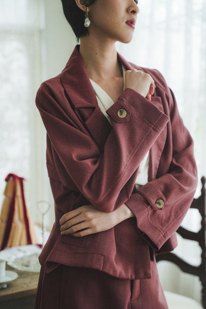 MARIN BLAZER IN ROUGE