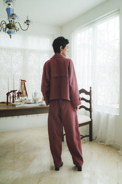 MARIN BLAZER IN ROUGE