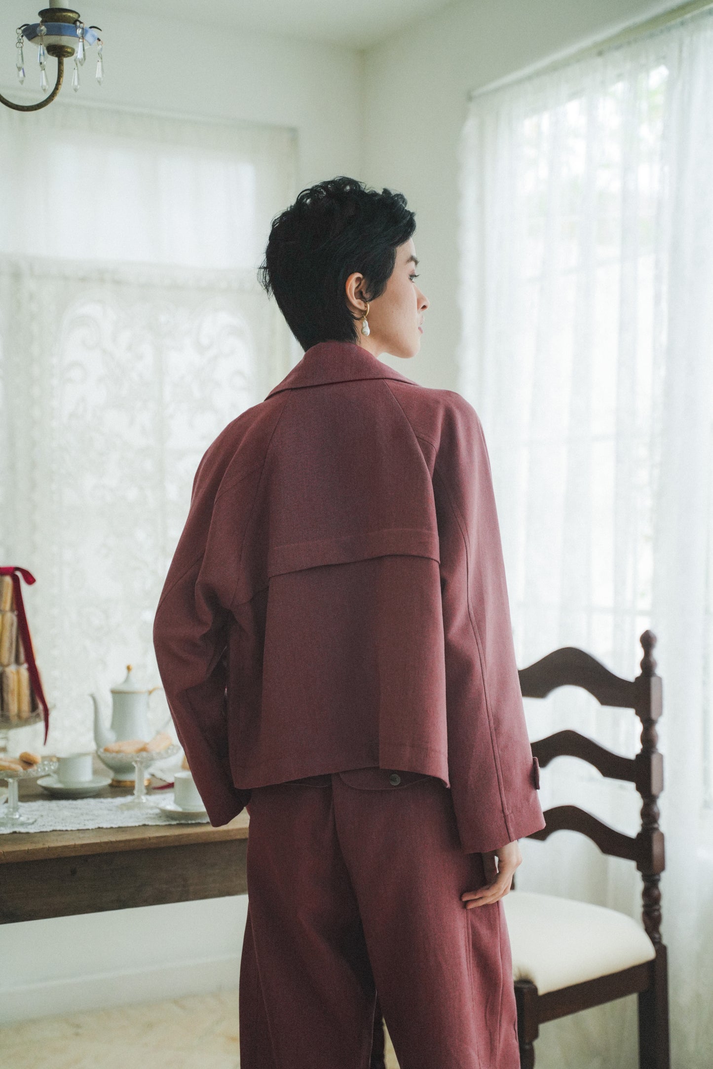 MARIN BLAZER IN ROUGE