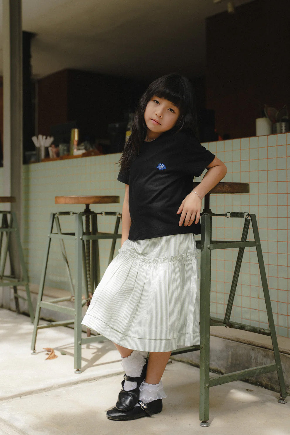 MINI MAVE TEES IN TEAL DEEP BLACK
