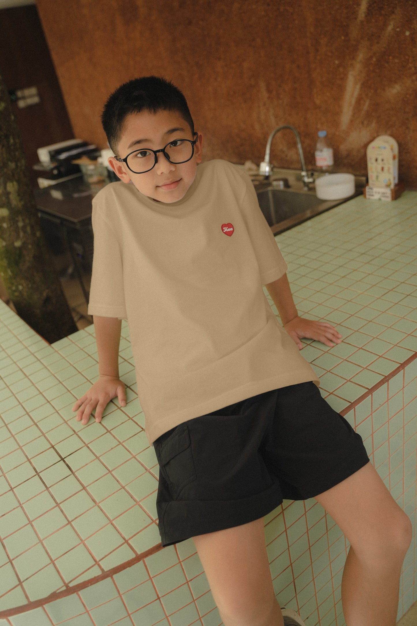 MINI TYANN TEES IN SESAME